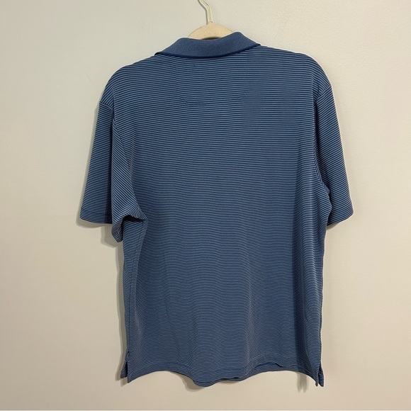 Tommy Bahama Men's Navy Blue Striped Short Sleeve Polo Shirt Size Medium - Picture 3 of 4